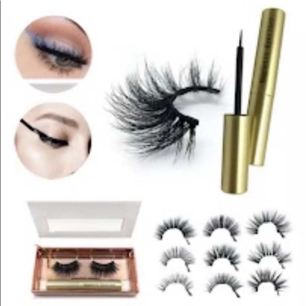 UpnUpBoutique’s Natural Looking Mink Magnetic Eyelashes & Magnetic Eyeliner Set